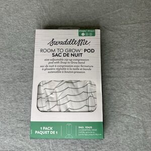 New Swaddle Me Room To Grow POD Stage 1 Gray Stripe Pink Trim 0-6 Months Baby